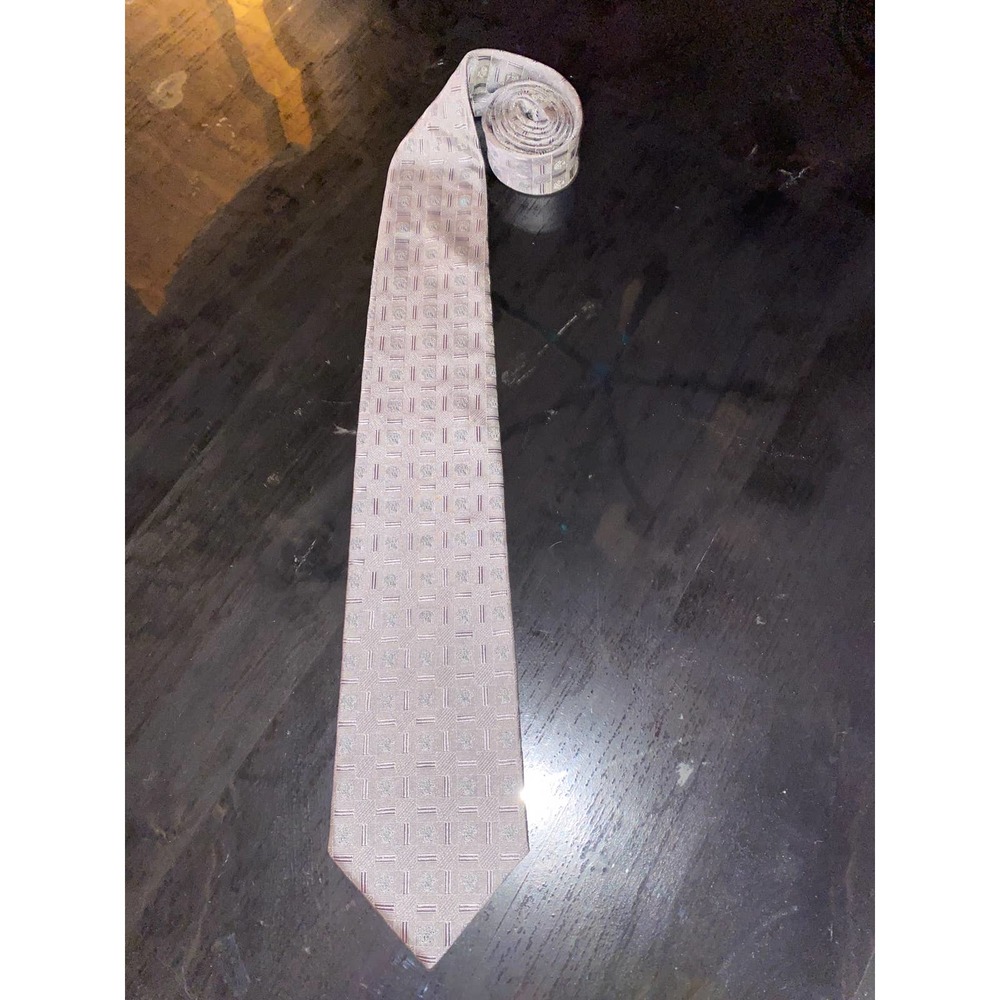 GIANNI VERSACE Classico Men's Silk Necktie ITALY Luxury Gray Medusa